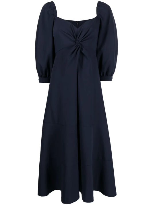 Kristina Bishop-Sleeves Midi Dress