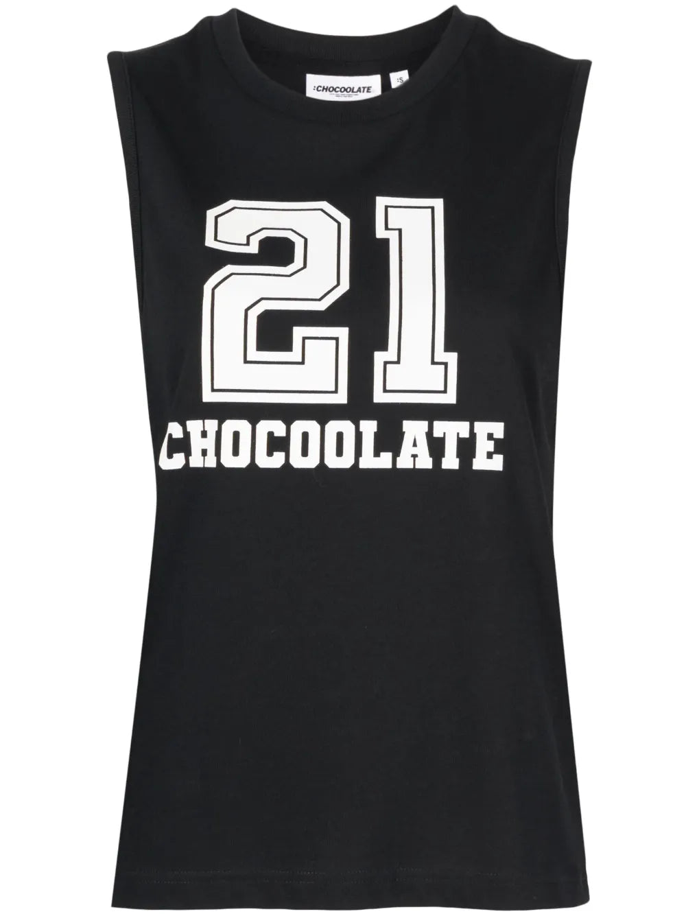 Number-Print Cotton Tank Top