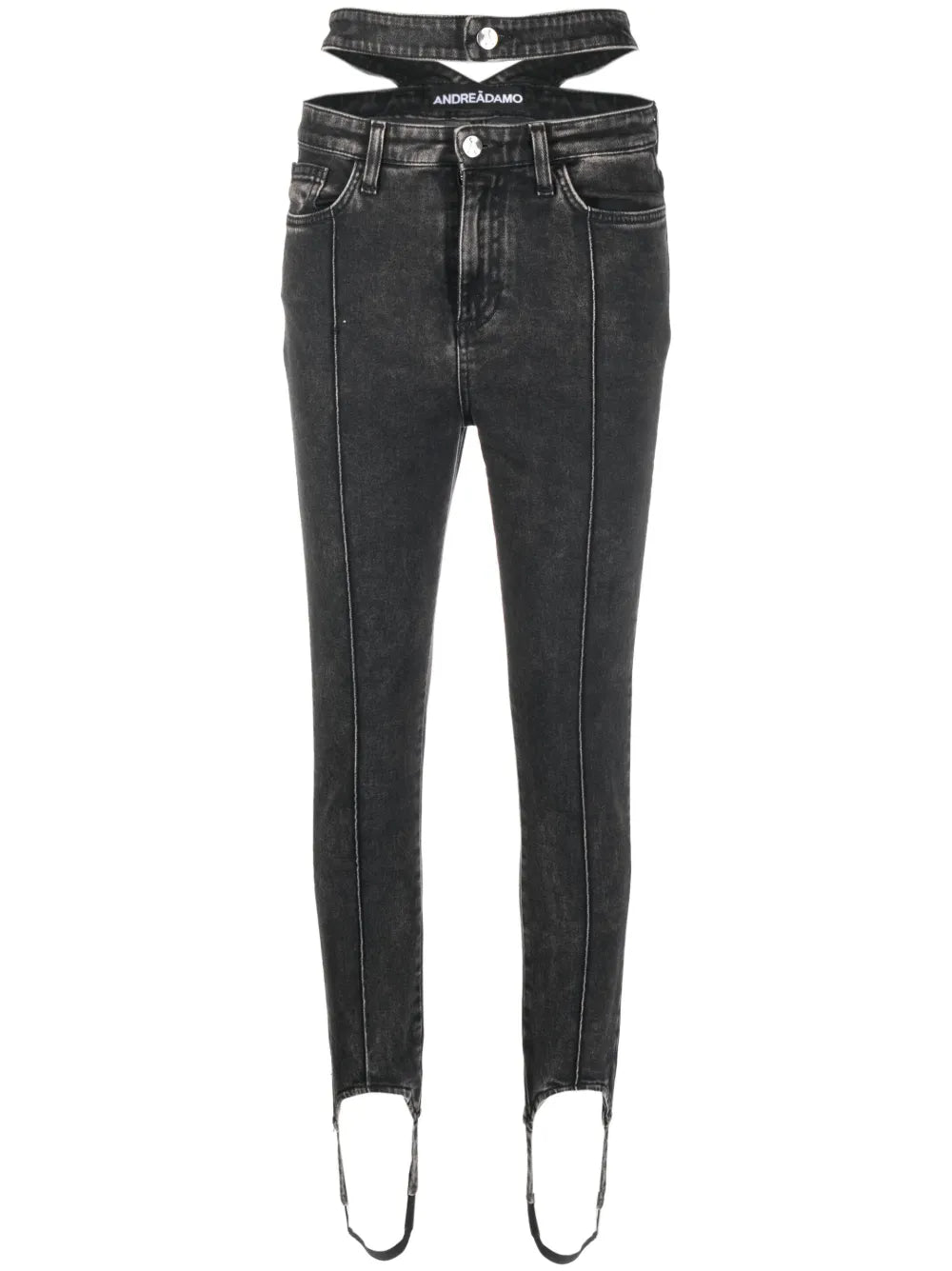Stirrup-Cuff Skinny Jeans