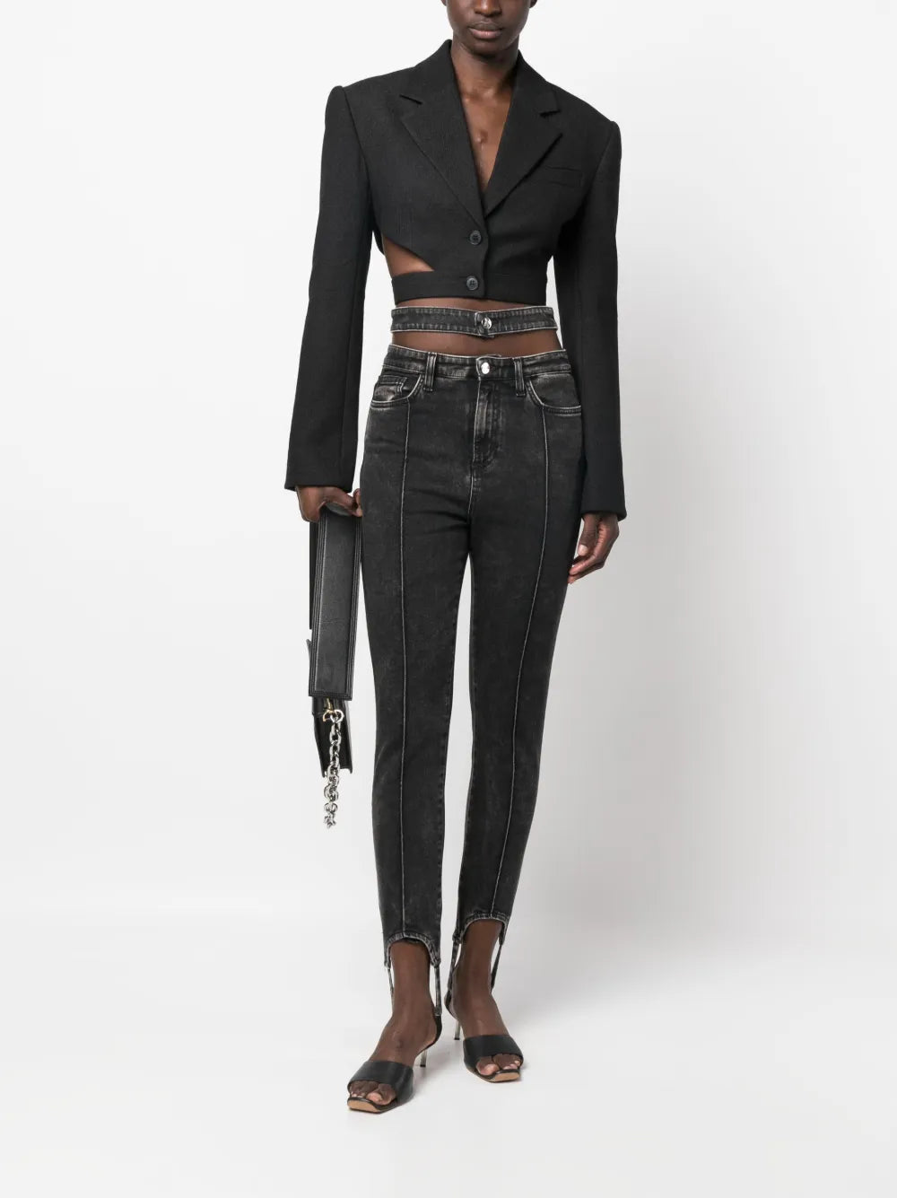 Stirrup-Cuff Skinny Jeans