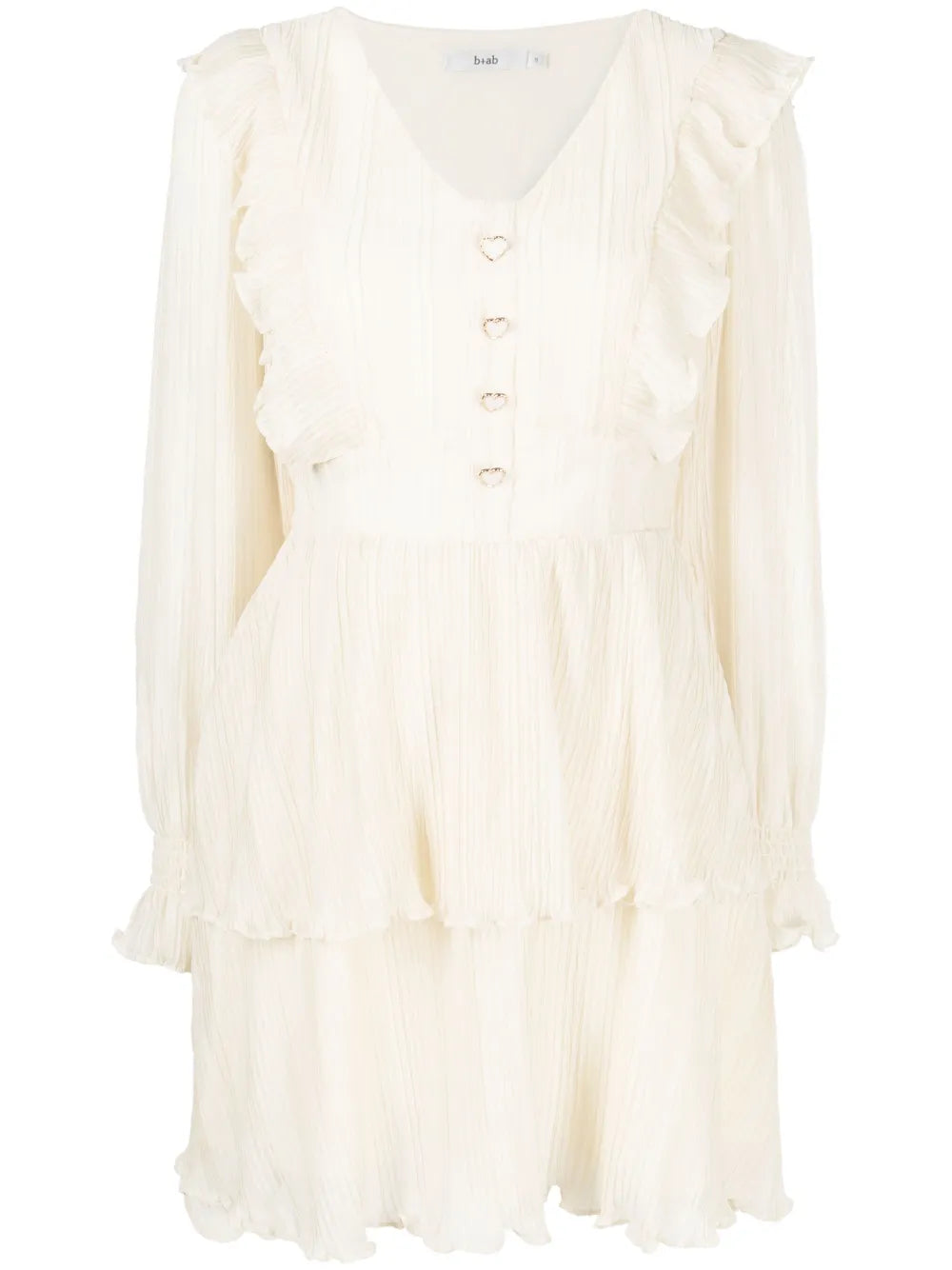 Ruffled Layered Long-Sleeved Dress