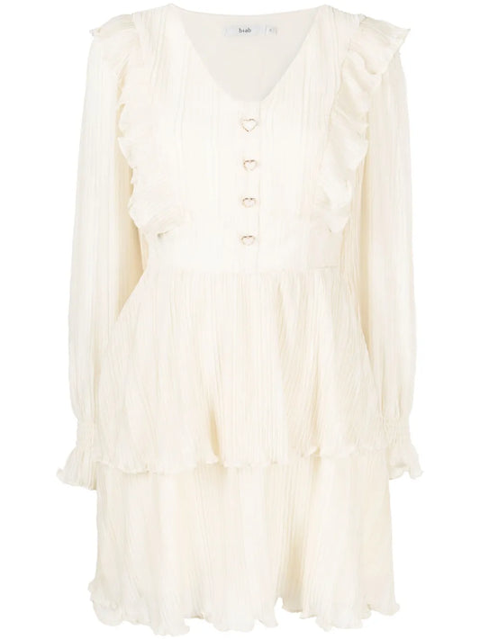 Ruffled Layered Long-Sleeved Dress