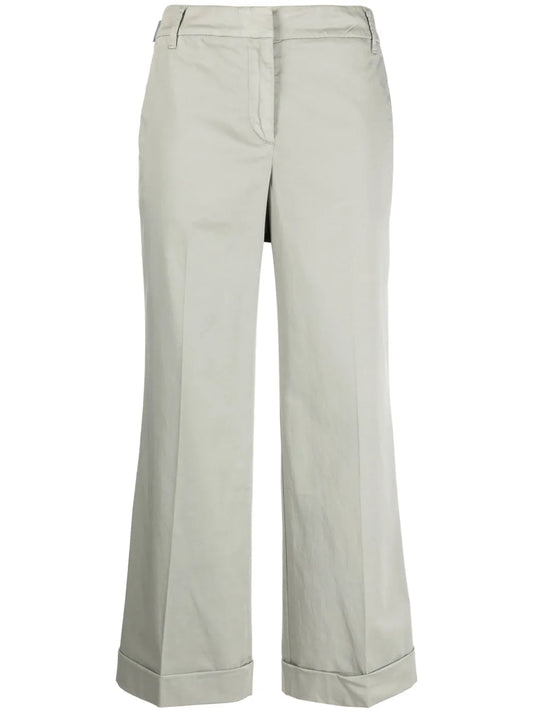 Wide-Leg Cropped Trousers