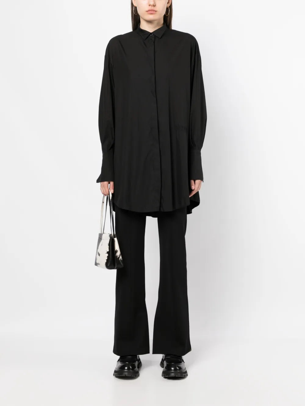 Embroidered Logo Shirt Dress
