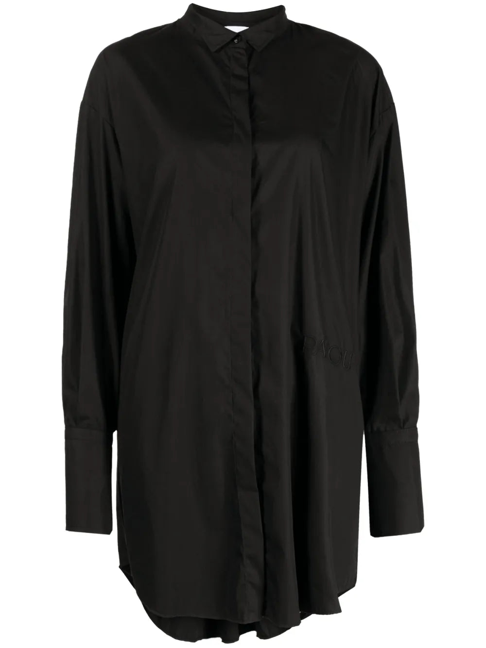 Embroidered Logo Shirt Dress