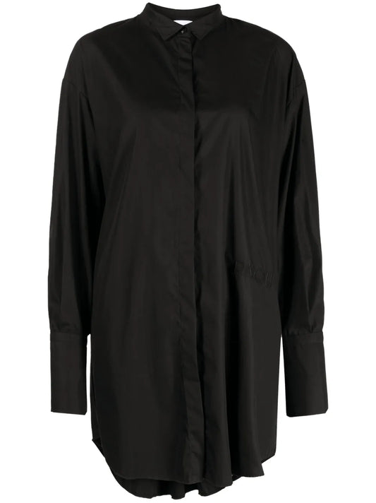 Embroidered Logo Shirt Dress