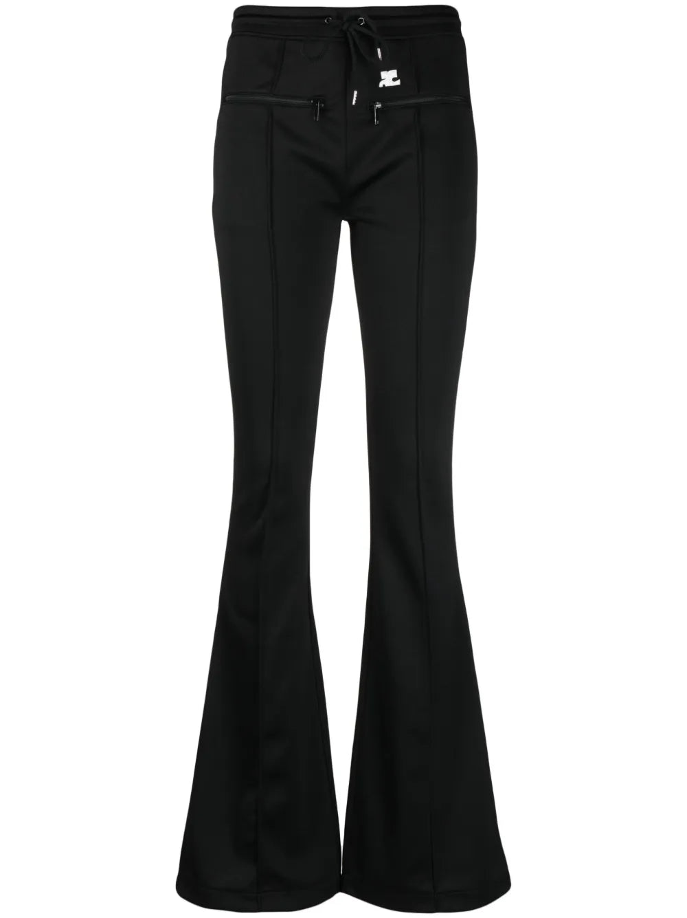 Seam-Detailing Flared Track Pants