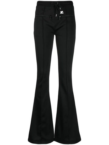 Seam-Detailing Flared Track Pants