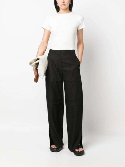 Panelled Straight-Leg Cut Trousers
