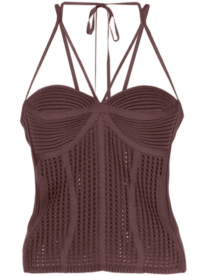 Halterneck Knitted Top