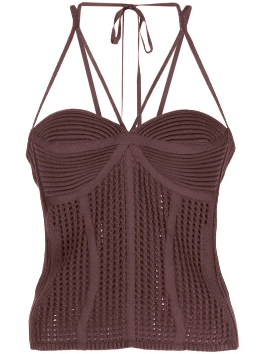 Halterneck Knitted Top