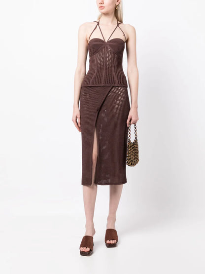 Halterneck Knitted Top