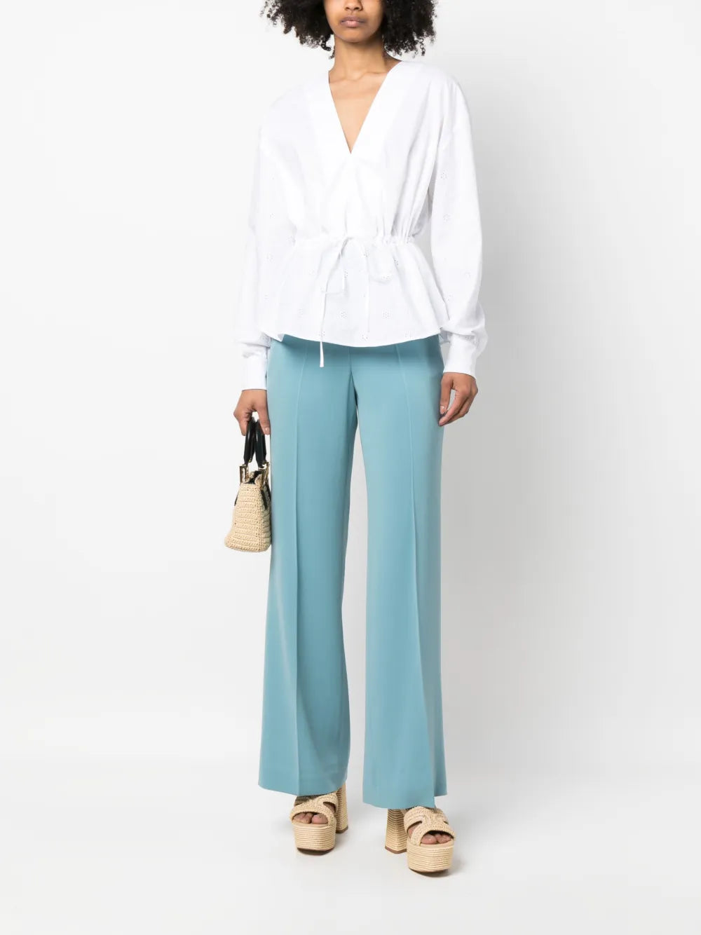Wide-Leg Tailored Trousers