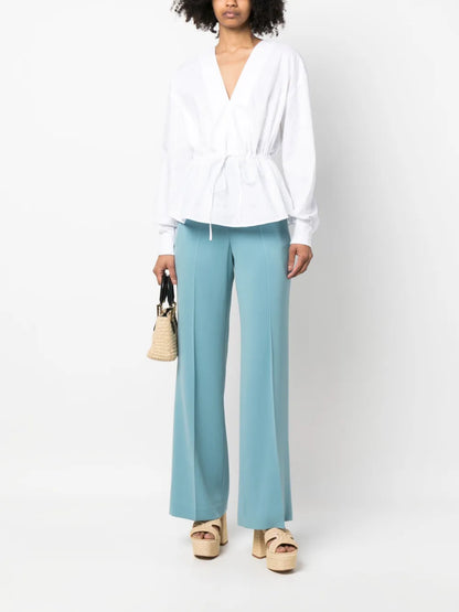 Wide-Leg Tailored Trousers