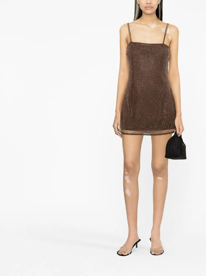 Bead-Embellished Mini Dress