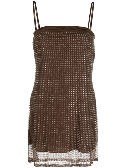 Bead-Embellished Mini Dress