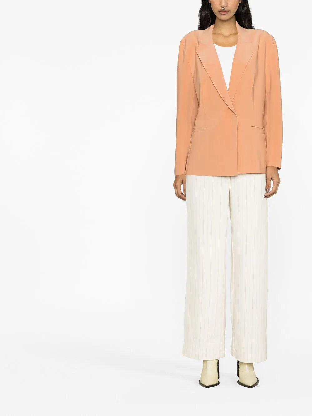 Single-Breasted Straight-Fit Blazer