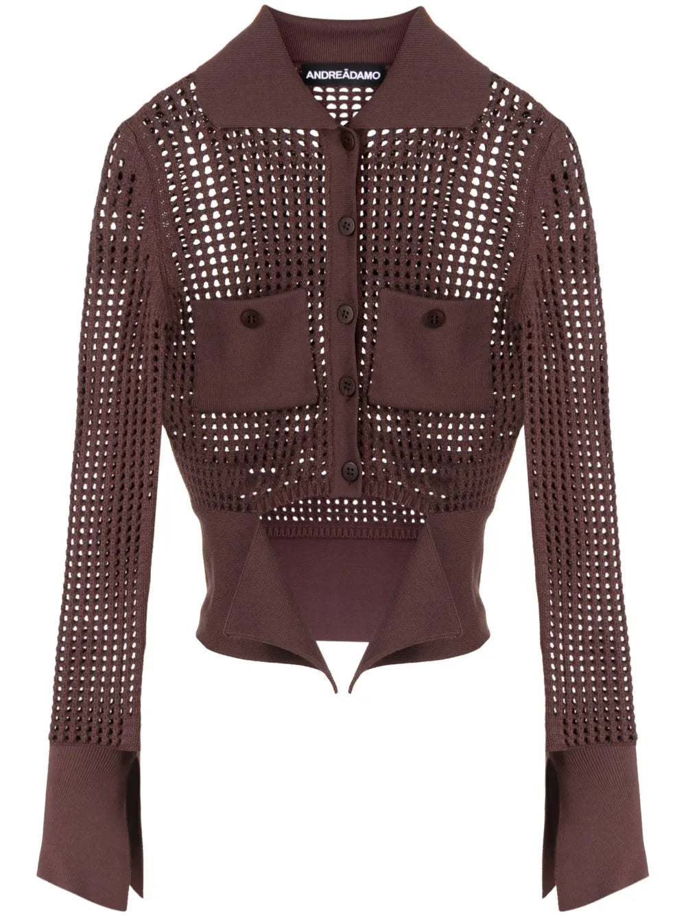 Open-Knit Panelled Cardigan