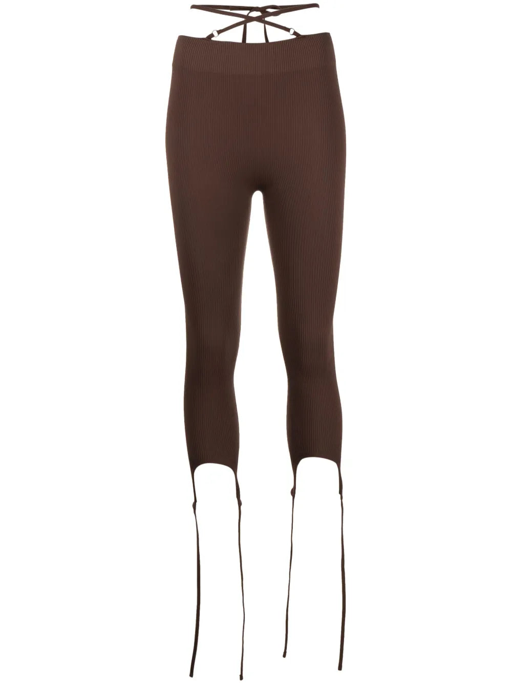 Strap-Detail Cropped Leggings