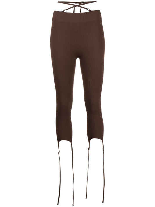 Strap-Detail Cropped Leggings