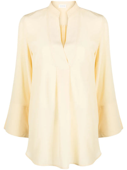 Silk Bell-Sleeves Blouse