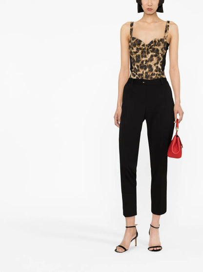Cropped Straight-Leg Trousers