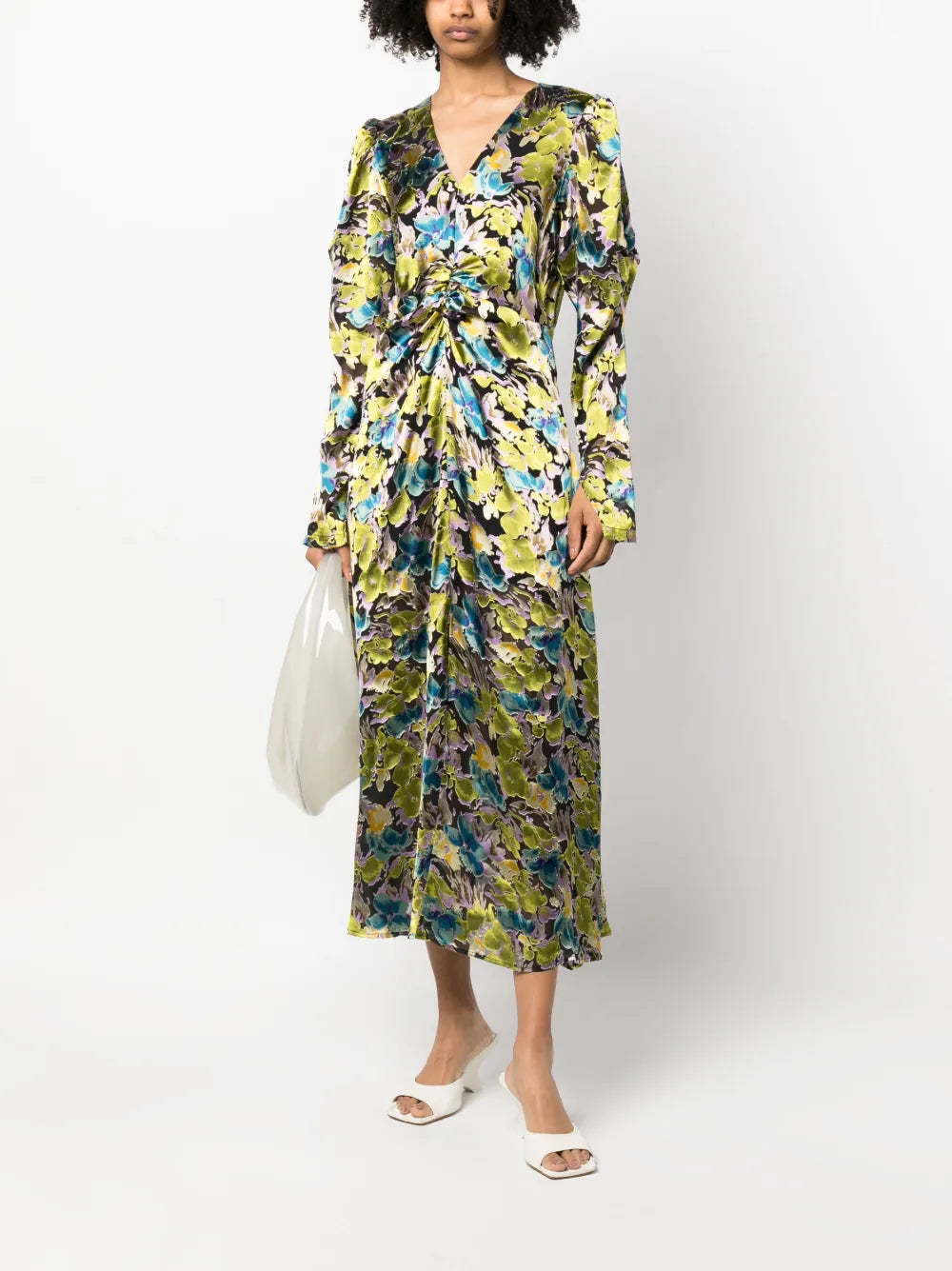 Floria Long-Sleeve Long Dress