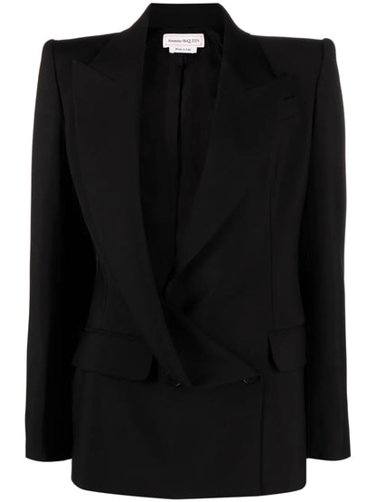 Asymmetric Double-Breasted Blazer