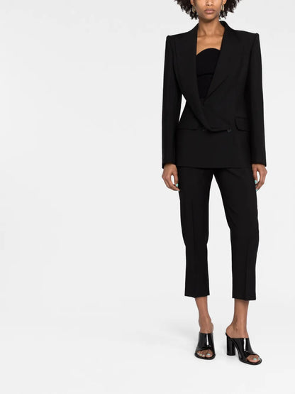 Asymmetric Double-Breasted Blazer