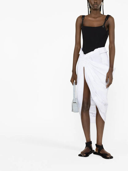 Asymmetric Midi Skirt