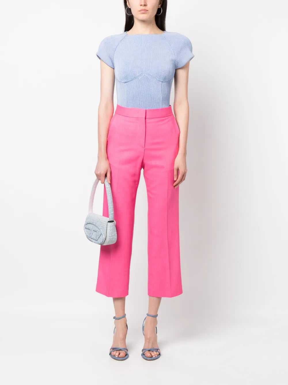 High-Waist Cropped Trousers
