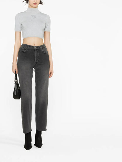 Straight-Leg Denim Jeans