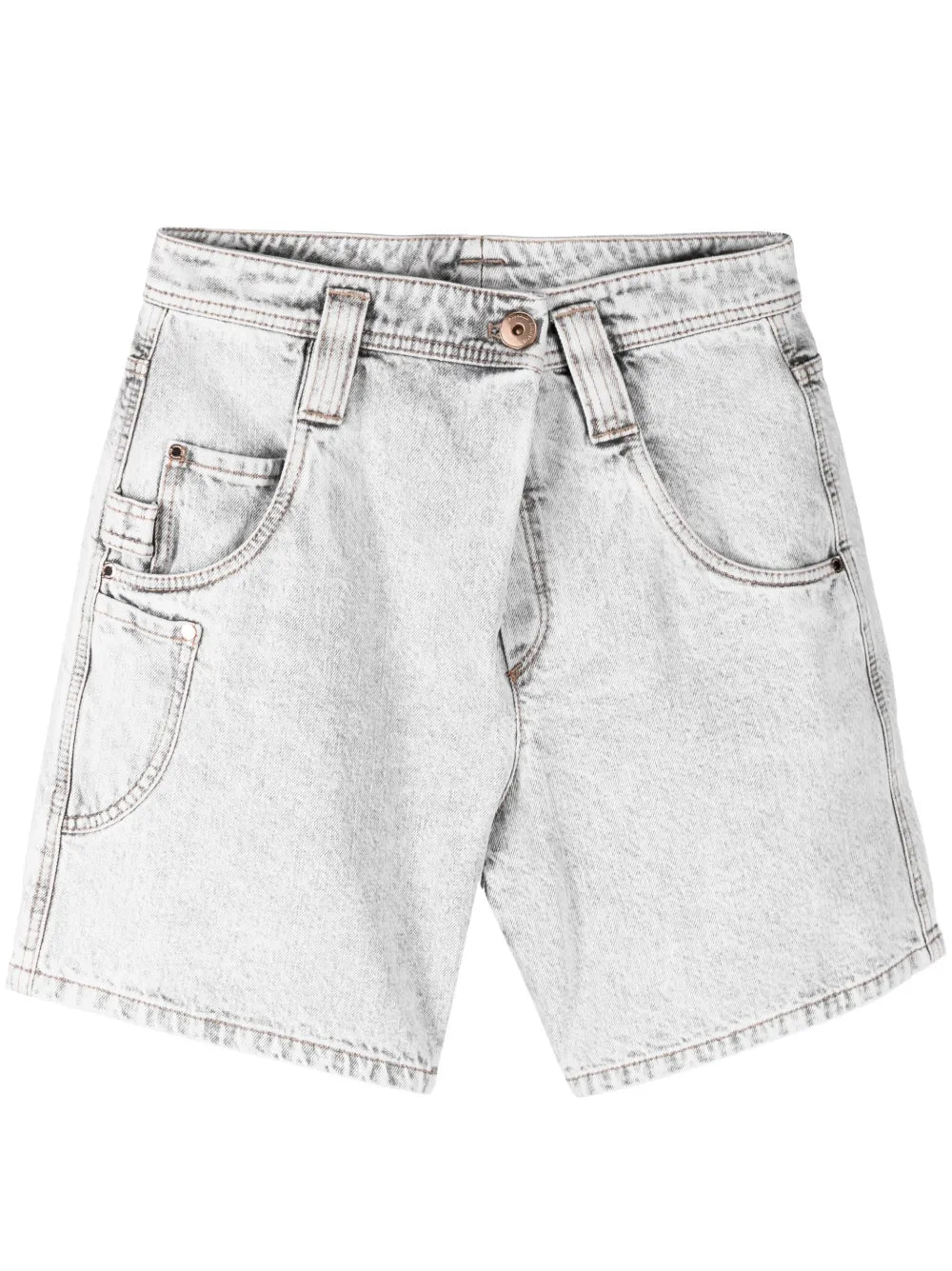 Multiple-Pocket Denim Shorts