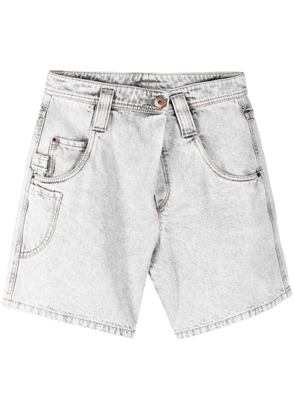 Multiple-Pocket Denim Shorts