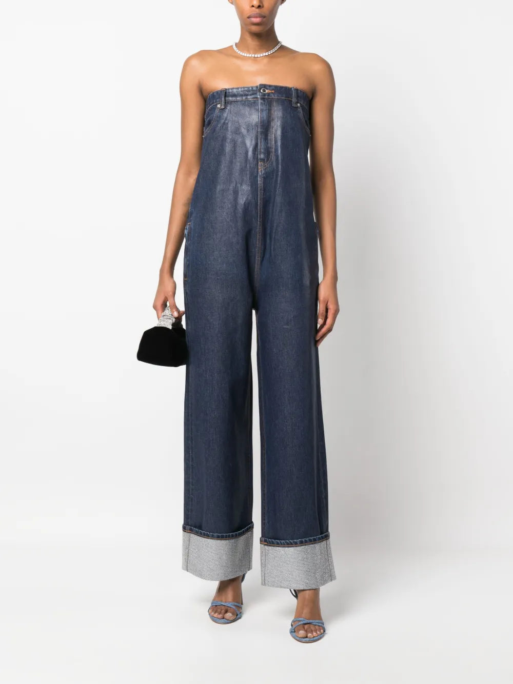 Strapless Denim Jumpsuit