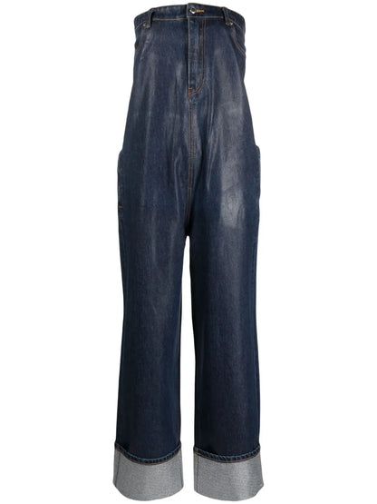 Strapless Denim Jumpsuit
