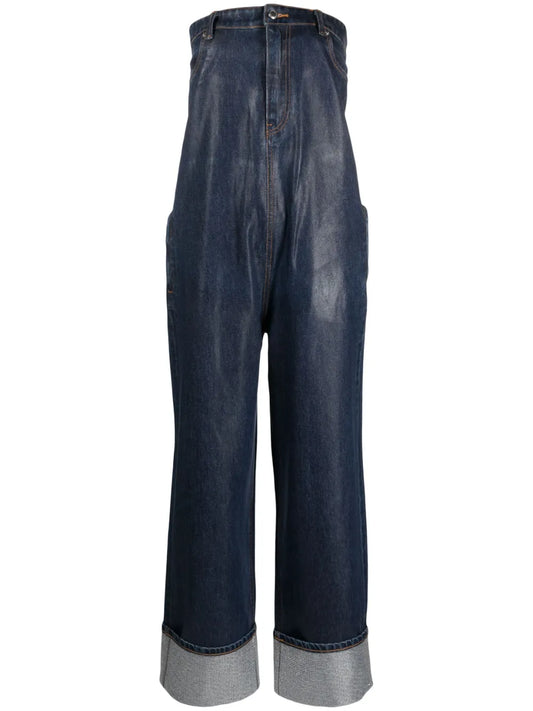 Strapless Denim Jumpsuit