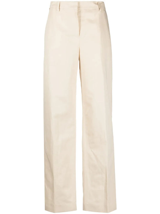 High-Waisted Straight Trousers