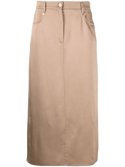 Straight-Cut Midi Skirt