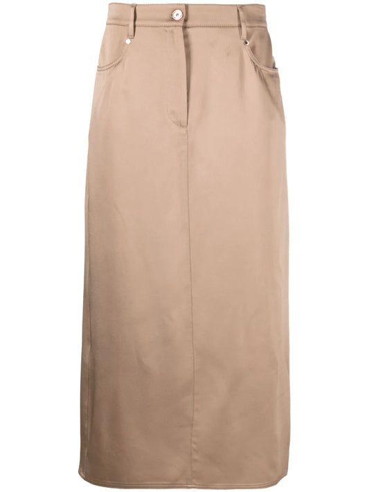 Straight-Cut Midi Skirt