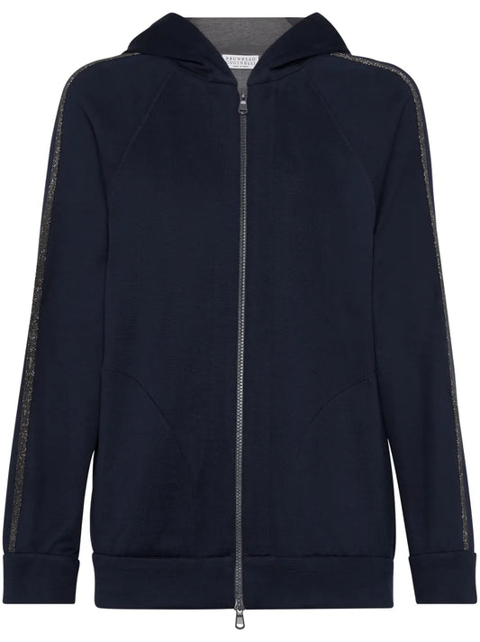 Zip-Up Cotton-Blend Hoodie