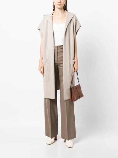 Two-Pocket Knitted Cardi-Coat
