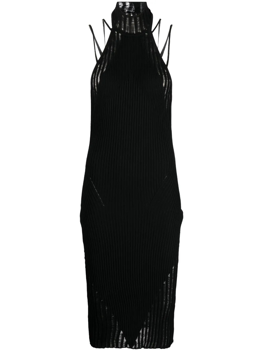 Halterneck Knitted Midi Dress