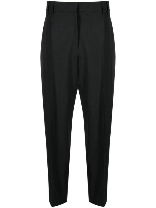 Cropped Wool-Blend Trousers