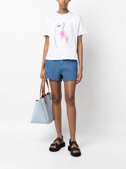 High-Waisted Denim Shorts