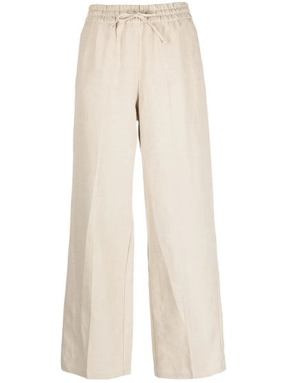 Drawstring Straight-Leg Trousers