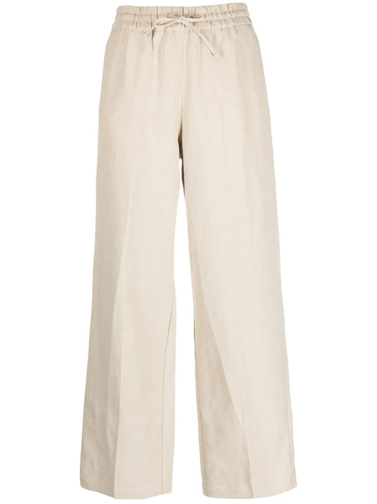 Drawstring Straight-Leg Trousers