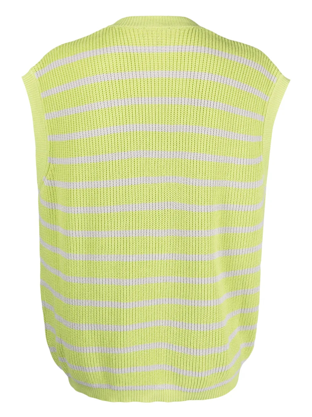 Horizontal-Stripe Print Knitted Top