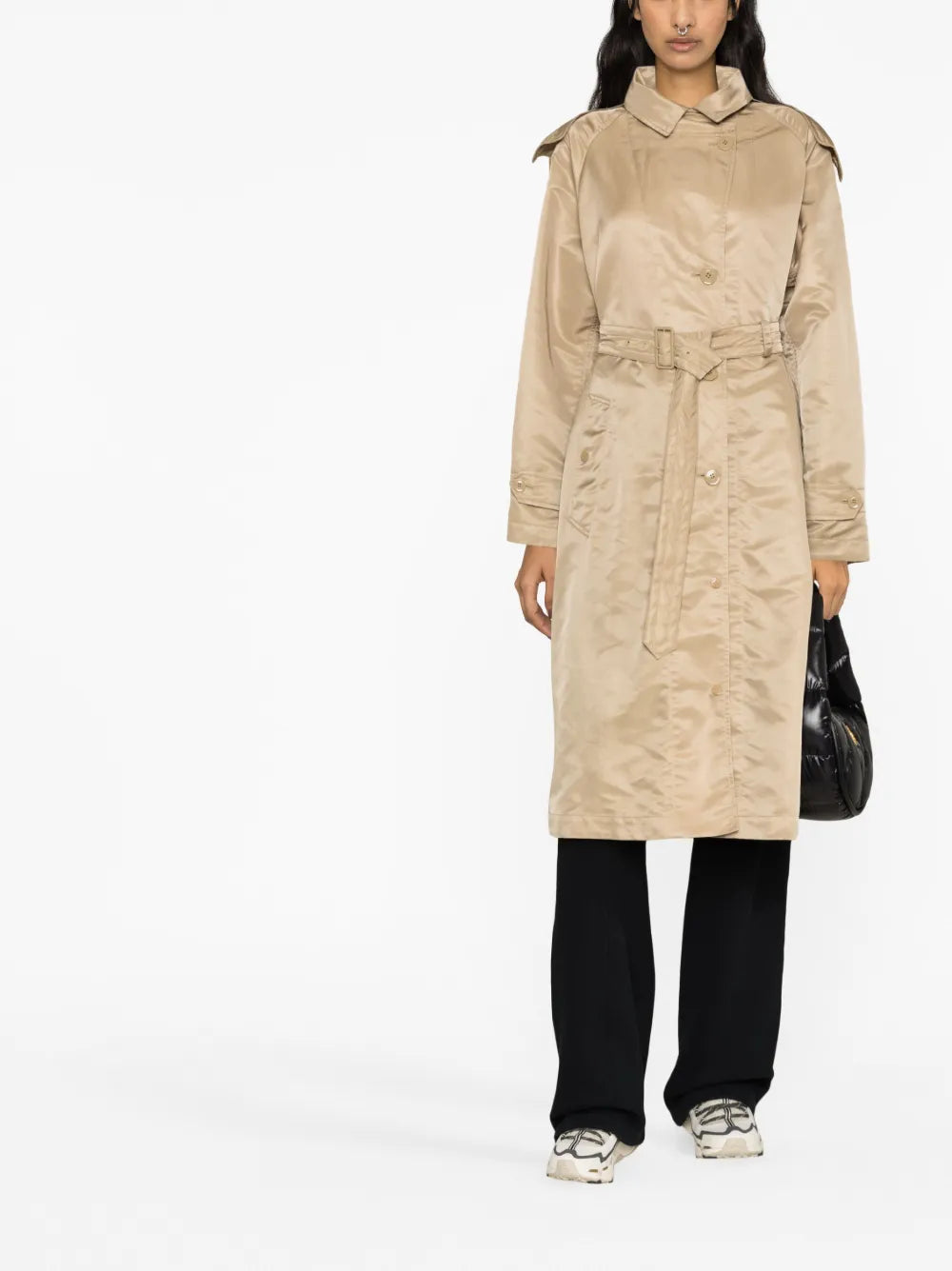 Hooded Belted Trench Coat