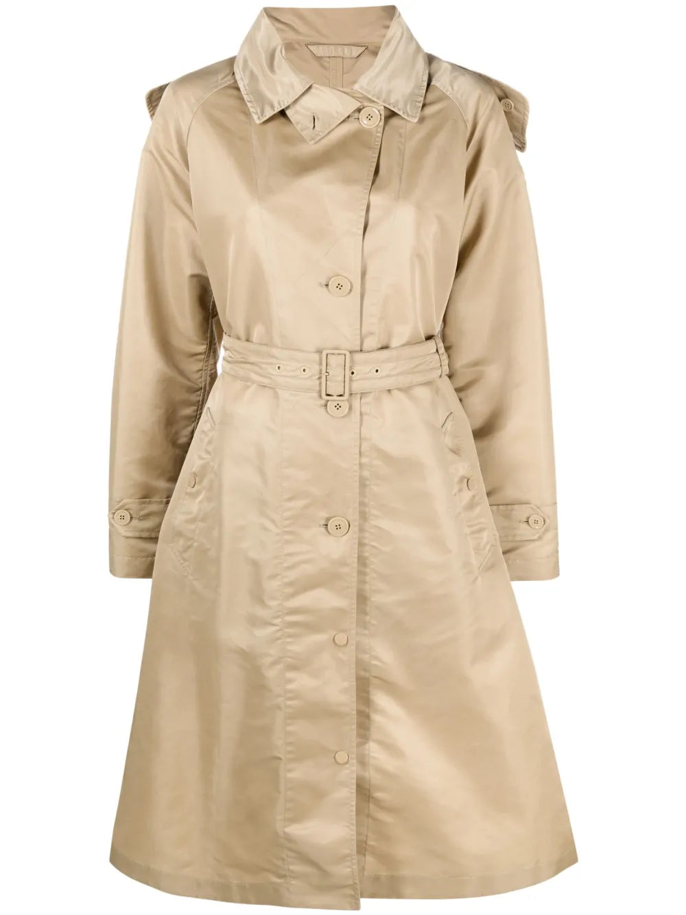 Hooded Belted Trench Coat
